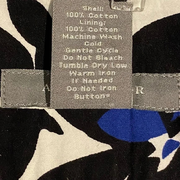 Ann Taylor cotton skirt with blue accents, size 12 - Picture 4 of 7